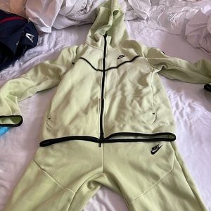 Lime Green Nike Sportswear Tech Fleece Jumpsuit